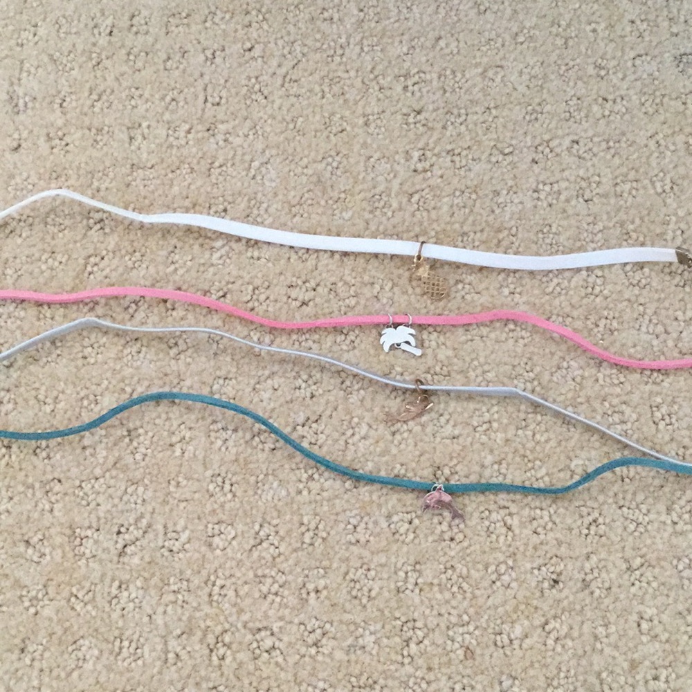 4 beach themed chokers